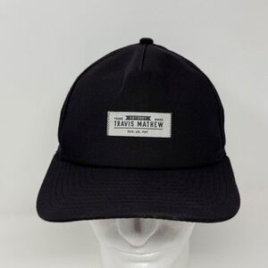 Travis Mathew New Era Black Snapback Hat Golf Cap Adjustable One Size 74005-00